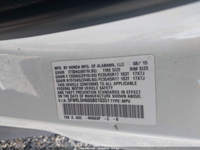 Honda Odyssey Ex-l Image 16