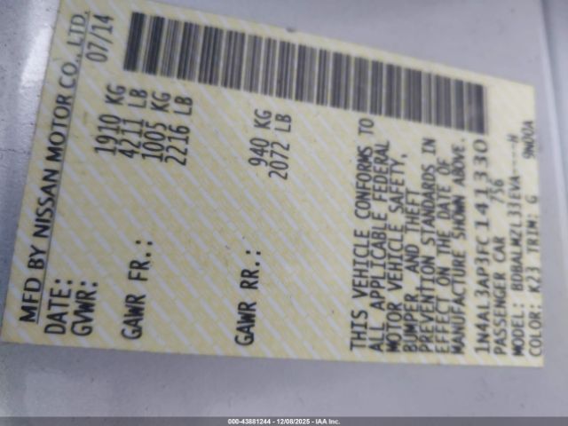 Nissan Altima 2.5 Sv Image 4