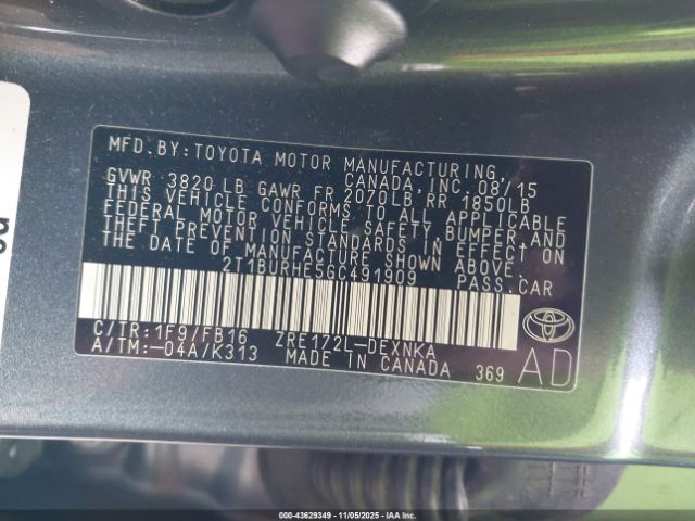 Toyota Corolla Le Image 11