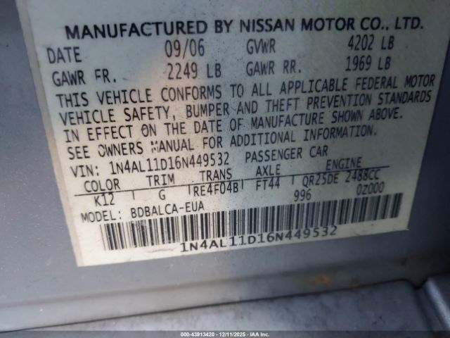 Nissan Altima 2.5 S Image 7