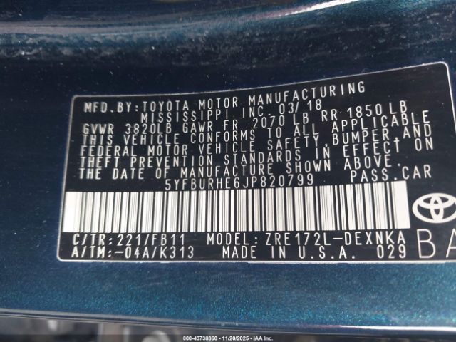 Toyota Corolla Le Image 14